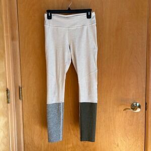 Outdoor Voices Womens‎ Leggings Colorblock Beige Gray Olive Green Small